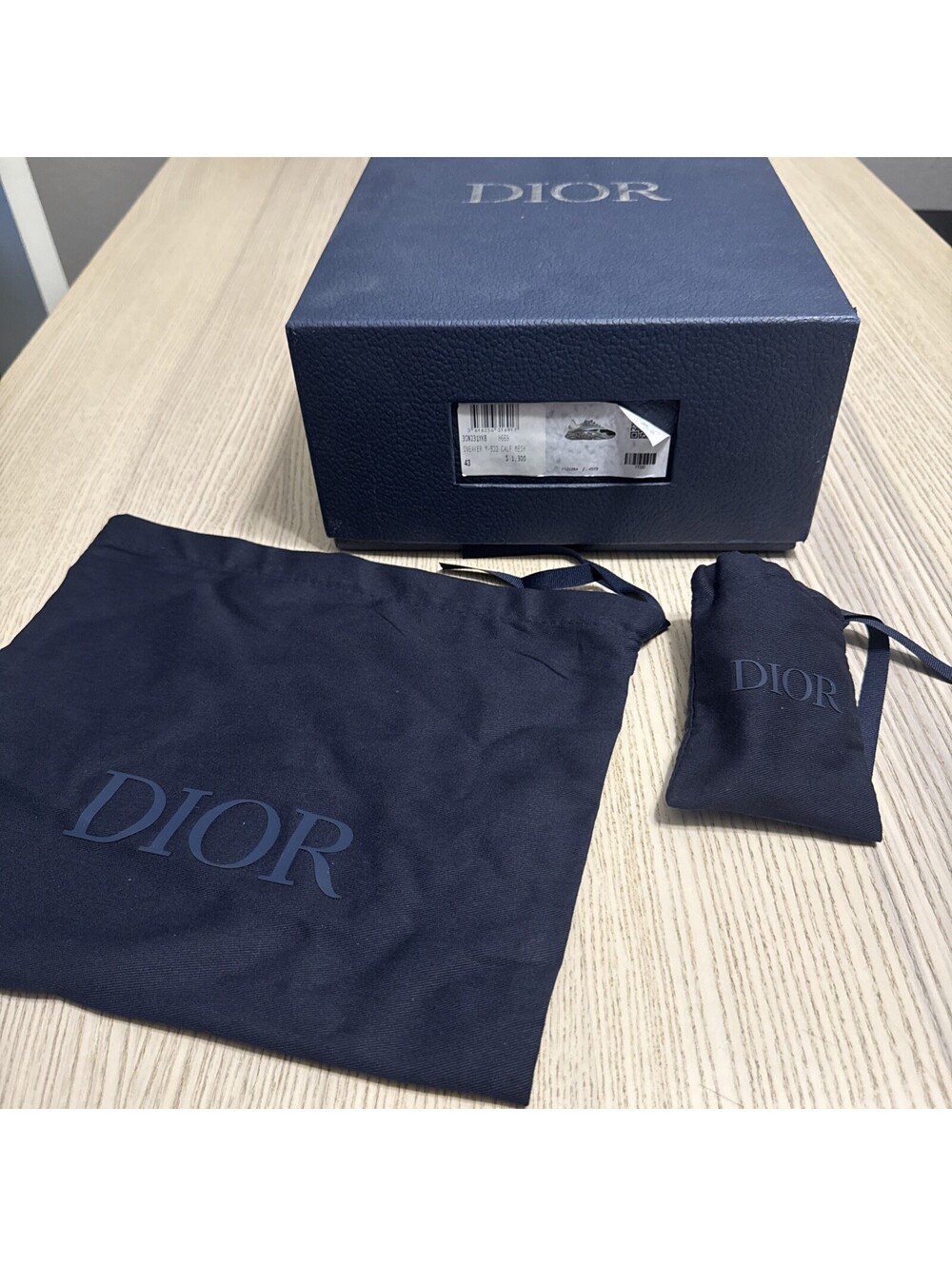 Dior B22 Sneaker 43 EMPTY BOX Dustbags Mini Pouch Spare Laces 3SN231YKB AS IS